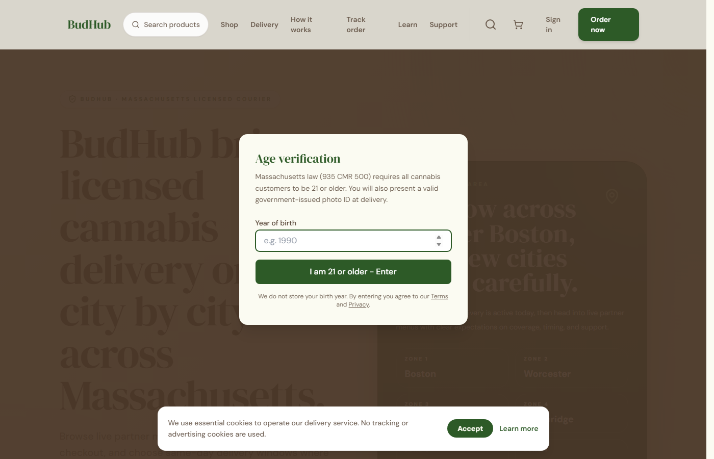 BudHub delivery platform preview
