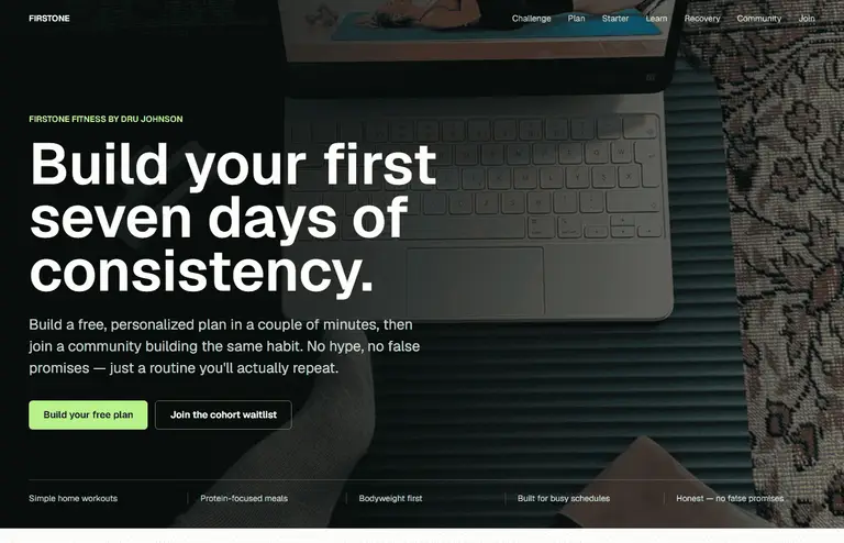 FirstOne Fitness — 30-day home fitness challenge
