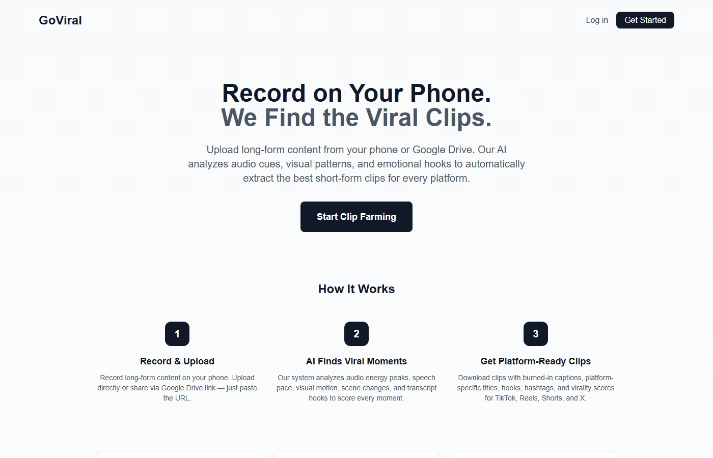 GoViral — long video to short clips