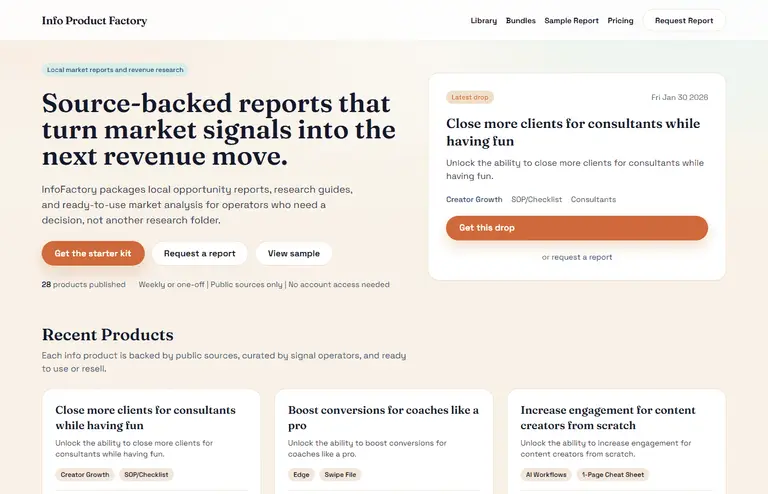 InfoFactory — digital product assembly workflow