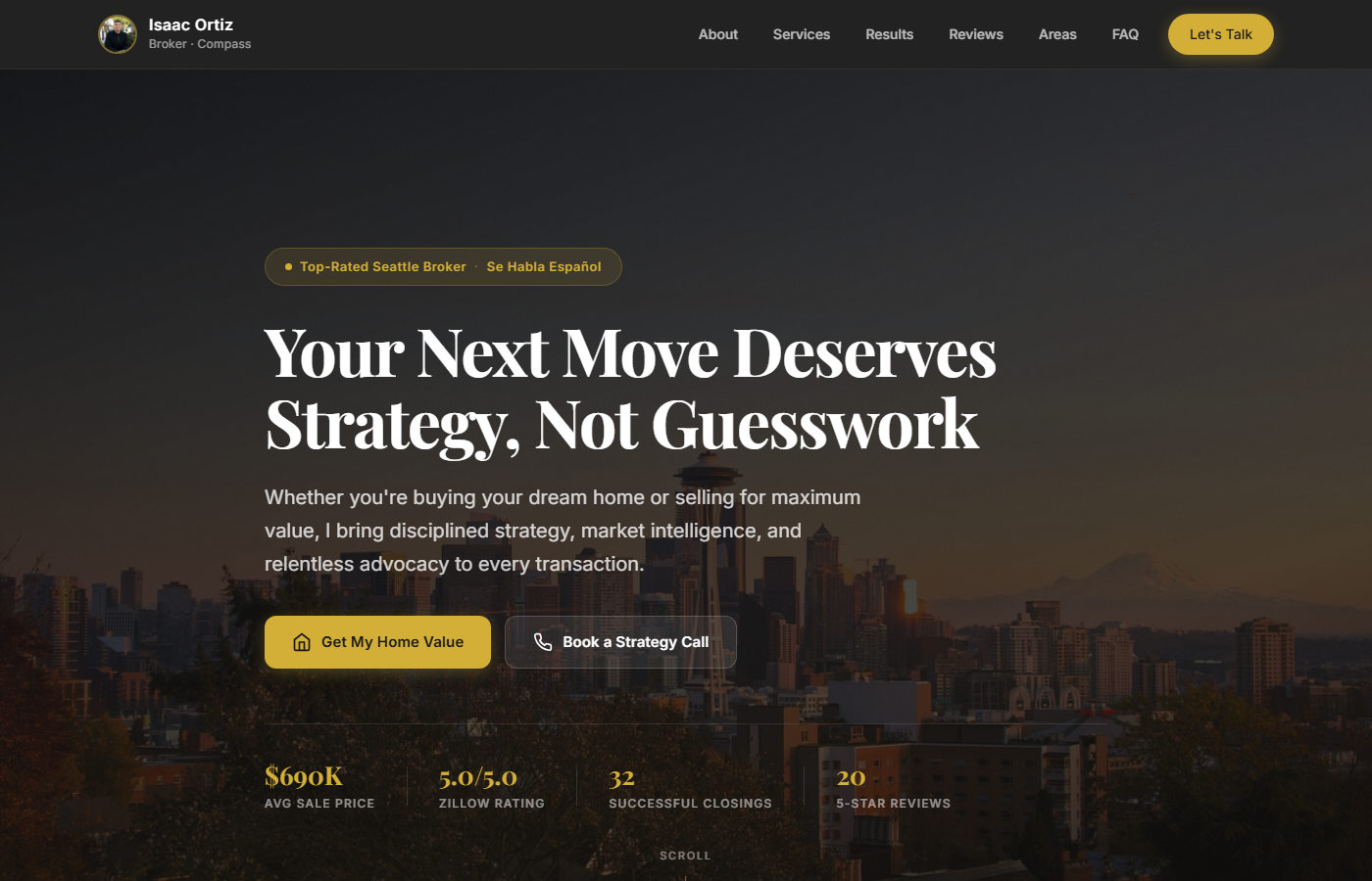 Isaac Ortiz Real Estate — landing page