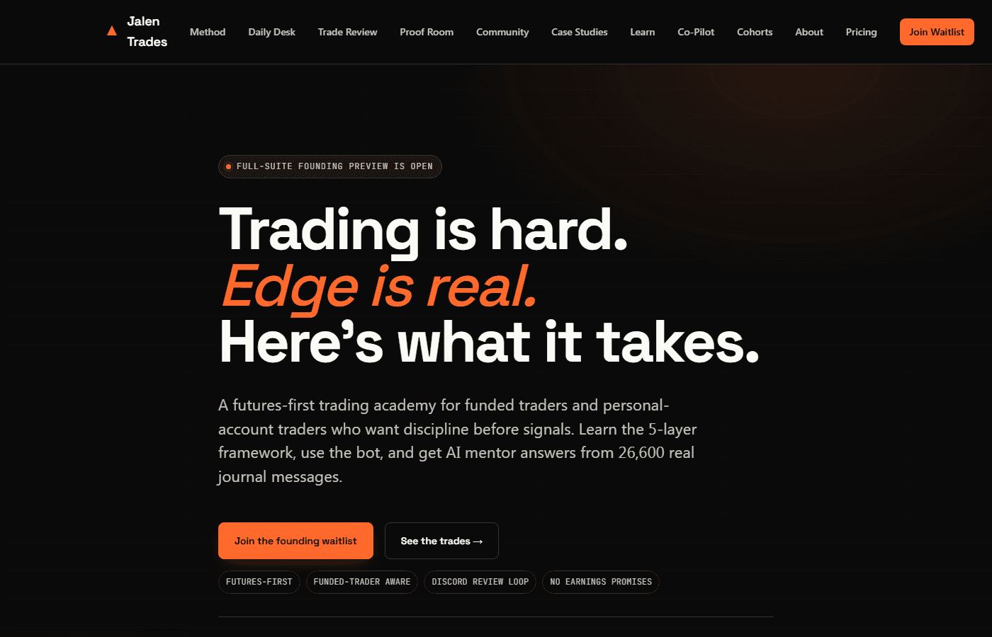 JalenTrades trading education preview