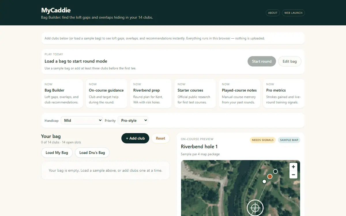 MyCaddie project preview