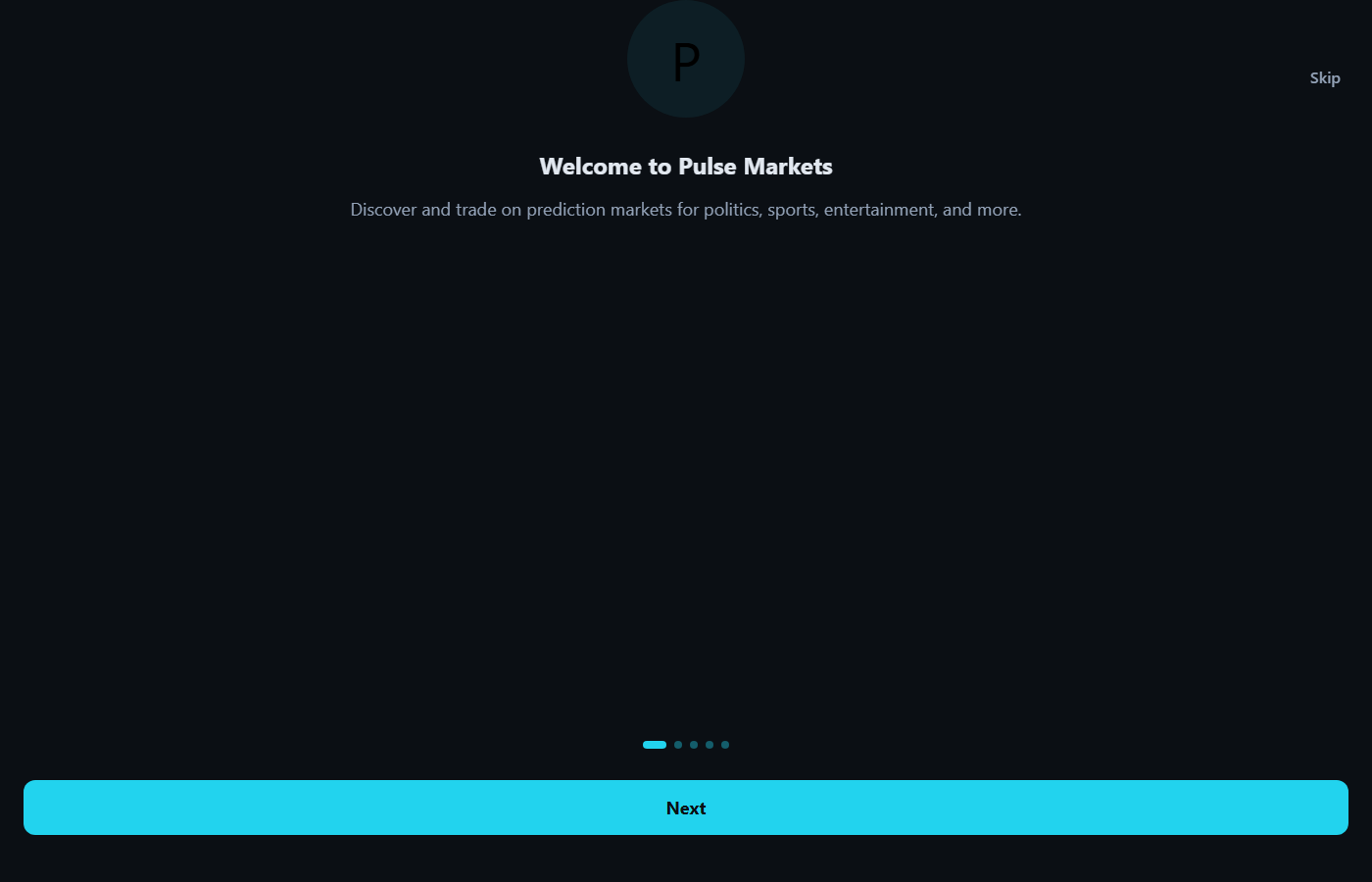 Pulse Markets — prediction market dashboard