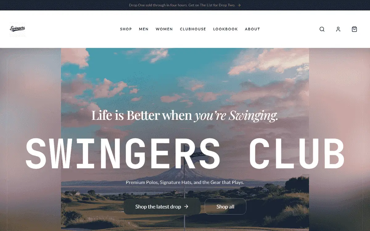 SwingersClub — custom commerce storefront